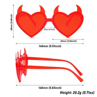Devil Ears Heart Shape Sunglasses for Women Men Trendy UV Protection Sun Glasses Novel Party Halloween Cosplay Glasses