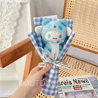 Kuromi My Melody Cinnamoroll Hello Kitty Plush Bouquet Woman Valentine's Day Girls Christmas Gifts Cartoon Bouquet-14