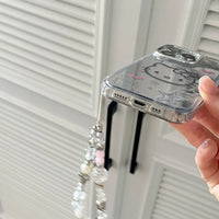 Cute Cartoon Sanrio Y2K Hello Kitty Silver Plating Phone Case For iPhone 16 15 14 13 12 11 Pro Max Cases Mirror Surface Cover