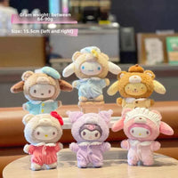 Creative Cartoon Kuromi Hello Kitty Plush Pendant Doll Sanrio Family Latte Baby Cute Keychain Toy Cool Lommy Doll Girls Gift Toy