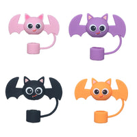 1-19pcs Cartoon 3D Halloween Series Stanley Straw Covers Reusable 10mm Straw Topper Compatible With Dust-Proof Straw Tips Lid 4pcs 1 CHINA