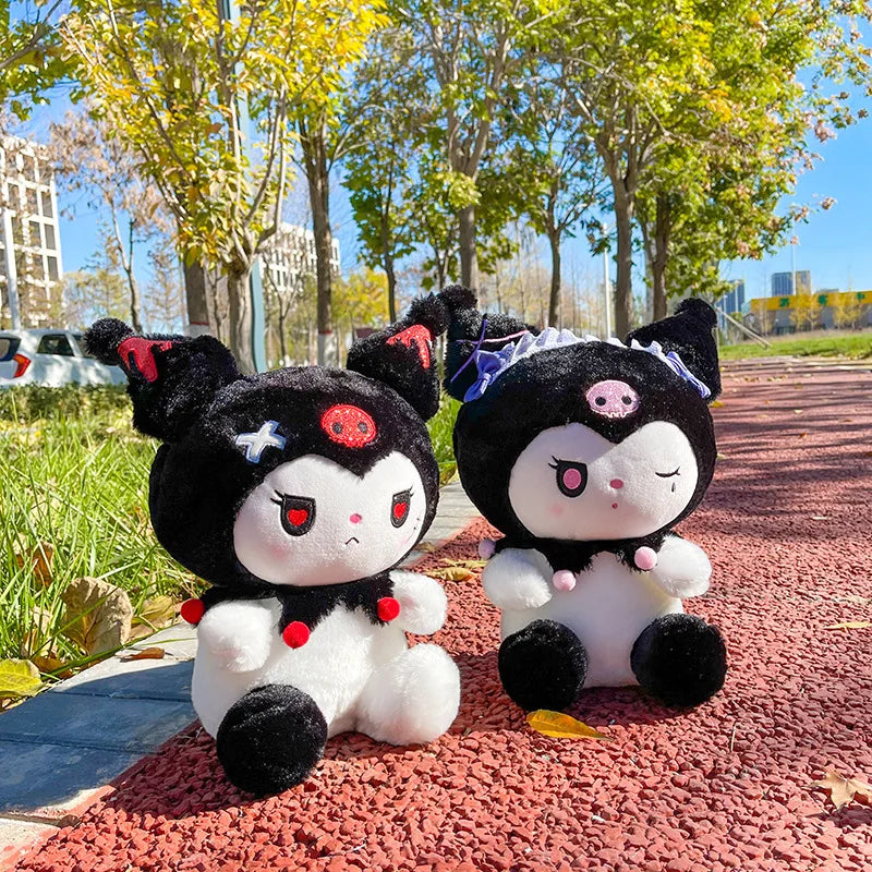 Lusy Store LLC Dark Devil Kuromi Doll Plush Toy Cute Girl Large Plush Pillow Children's Gift Plush