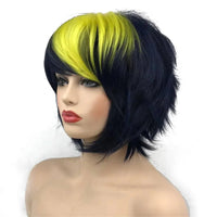 StrongBeauty Halloween Wig Blue Assassination Classroom Akabane Karma Cosplay Wigs Red Synthetic Hair color2511-1B-2104 6inches
