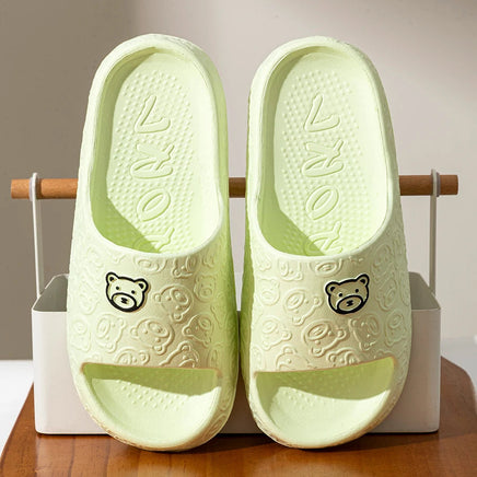 Cute Bear Women Slippers Summer Indoor Soft Cartoon Sandals Bathroom Anti-slip Outdoor Comfy Men Leisure Shoes Couple Lusy Store