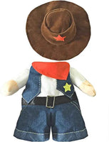 Pet Dog Cat Halloween Costumes,West Cowboy Uniform with Hat,Funny Pet Cowboy Outfit,Clothing Funny Costume for Cats & Small Dogs green