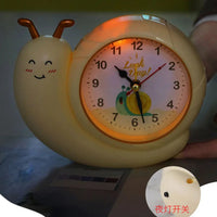 Children's Cute Alarm Clock Cartoon Snail Small Bedroom Home Wall Decor Hanging Table Clock