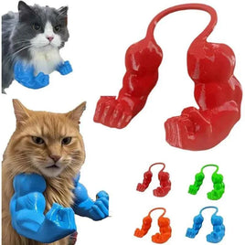 Cat Halloween Costumes 3D Printed Pet Muscle Hanging Arm Creative Cat Dog Dress-Up Prop Cats Accessory Pet Cosplay Muscle Toy