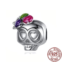 Gothic 2025 Charms 925 Sterling Silver Halloween Nightmare Skull Skeleton Beads Fit Snake Chain Bracelet Necklace DIY Jewelry OMT020