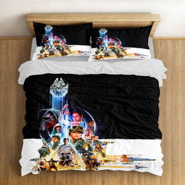 Sci-Fi "Cosmic Heroes" Bedding Set - Space Saga Duvet Cover & Pillowcases