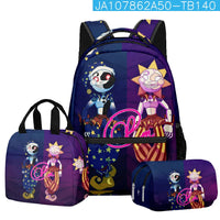 Trendy Popular Novelty sundrop FNAF 3D Printed 3pcs/Set student School Bags Travel Notebook Backpack Lunch bag Pencil Case Lusy Store