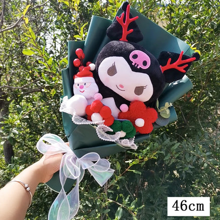 Kuromi My Melody Hello Kitty Cinnamoroll Plush Bouquet Valentine's Day Christmas Graduation Holiday Gift Kuromi-21