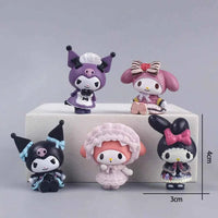 5pcs Cinnamoroll Anime Action Figures (4cm) - Kawaii Tabletop Model Gifts D