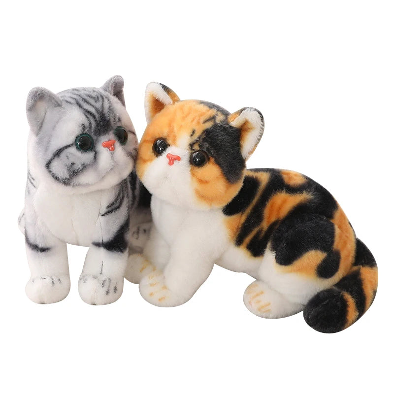 Lusy Store LLC Lovely Simulation Cat Stuffed Soft Pet Cat Dolls Kawaii Animal Plush Toys Plush