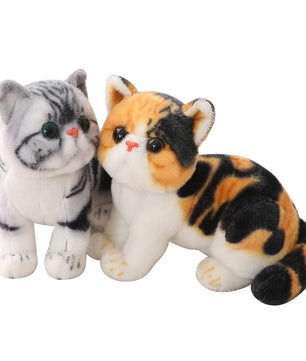 Lusy Store LLC Lovely Simulation Cat Stuffed Soft Pet Cat Dolls Kawaii Animal Plush Toys Plush