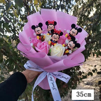 Party Anime Sitting Bear Minnie Mickey Cartoon Hand Office BouquetKids Birthday Valentine's Day Halloween Hallowmas Gift 3 Without LED