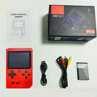 A Red Retro Classic Games Children's Handheld Small Game Console With 400 Game Charging Can Be Connected To The TV Lusy Store