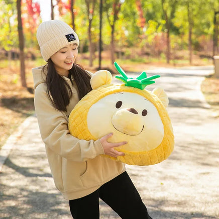 Lusy Store LLC Winnie The Pooh Plush Toys Kawaii Anime Plushie Pineapple Pooh Doll Stuffed Pillows Gift Plush