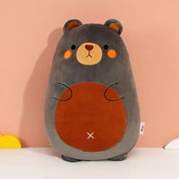 Fat Kawaii Chicken Bear Rabbit Penguin Piggy Dinosaur Plush Pillow Toys Soft Stuffed Animal Chair Cushion Gift Bear-40cm 1
