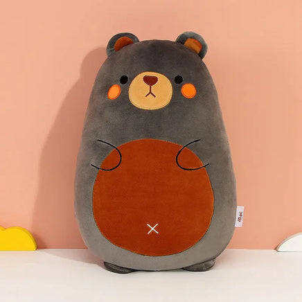 Fat Kawaii Chicken Bear Rabbit Penguin Piggy Dinosaur Plush Pillow Toys Soft Stuffed Animal Chair Cushion Gift Bear-40cm 1