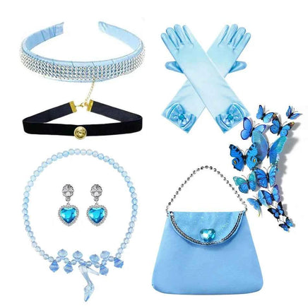 Cinderella Dress For Girls Kids Party Cosplay Halloween Costumes Kids Birthday Princess Dress Up Clothes only accessories2
