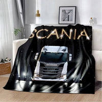 3D S-Scania Top Class Truck Cartoon Soft Blankets,Throw Blanket Comfortable Blanket for Picnic Beds Sofa Home Bedroom Lusy Store