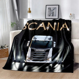 3D S-Scania Top Class Truck Cartoon Soft Blankets,Throw Blanket Comfortable Blanket for Picnic Beds Sofa Home Bedroom Lusy Store