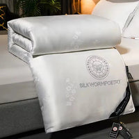 100% Mulberry silk with warm  thickened quilt core 5kg winter comforter cotton cover spring autumn home quilt luxury blanket Lusy Store