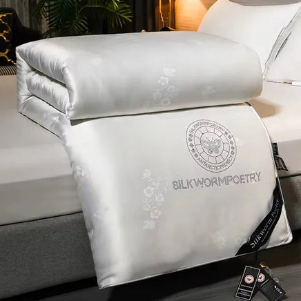 100% Mulberry silk with warm  thickened quilt core 5kg winter comforter cotton cover spring autumn home quilt luxury blanket Lusy Store