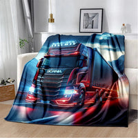 3D S-Scania Top Class Truck Cartoon Soft Blankets,Throw Blanket Comfortable Blanket for Picnic Beds Sofa Home Bedroom Lusy Store