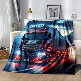 3D S-Scania Top Class Truck Cartoon Soft Blankets,Throw Blanket Comfortable Blanket for Picnic Beds Sofa Home Bedroom Lusy Store