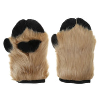 Unisex Cosplay Gloves Cartoon Sheep Hoof Shape Plush Gloves Halloween Mittens Furry Cuffs Gloves for Carnivals Party 5
