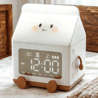 2025 Milk Box Digital Alarm Clock - Cute LED Date Display with Countdown, Multifunctional Bedside Table Clock for Home Office Lusy Store