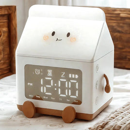 2025 Milk Box Digital Alarm Clock - Cute LED Date Display with Countdown, Multifunctional Bedside Table Clock for Home Office Lusy Store