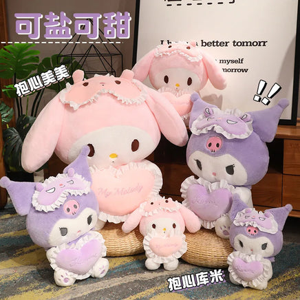 Lusy Store LLC My Melody Big Size Kuromi Stuffed Animal Cute Cartoon Room Decoration Girl Festival Gift Plush