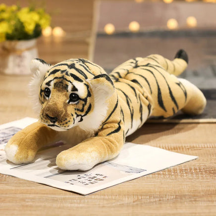 Simulation Lion Tiger Leopard Plush Toys Cute Stuffed Soft Decor Gift Tiger