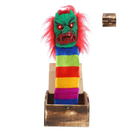 1Pc Halloween Prank Scare Box Halloween Wooden Scary Witch Funny Toy with Horror Sound and Light