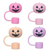 1-19pcs Cartoon 3D Halloween Series Stanley Straw Covers Reusable 10mm Straw Topper Compatible With Dust-Proof Straw Tips Lid 4pcs 2 CHINA