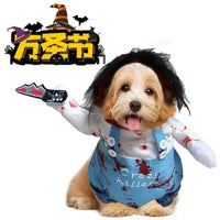 Funny Pet Dog Cosplay Clothes Novelty Puppy Halloween Costumes Sweatshirt Christmas Festival Party Outfit Pet Dress Accessories B