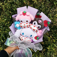 Lusy Store LLC Kuromi Plush Bouquet My Melody Cinnamoroll Holiday Gift Bouquet