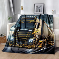 3D S-Scania Top Class Truck Cartoon Soft Blankets,Throw Blanket Comfortable Blanket for Picnic Beds Sofa Home Bedroom Lusy Store