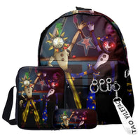 Trendy Popular Funny sundrop fnaf 3D Print 3pcs/Set pupil School Bags Laptop Daypack Backpack Inclined shoulder bag Pencil Case Lusy Store