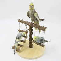 Pepper wood parrot platform, parrot climbing net, climbing training station, climbing ladder, swing bird toy suspension bridge Blue CHINA