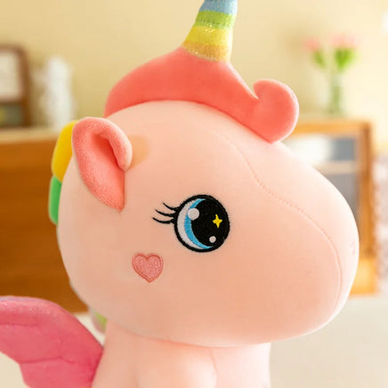 Lusy Store LLC Unicorn Stuffed Animal Cute Sitting Plush Toy Decor Soft Birthday Gift for Baby Girls Plush