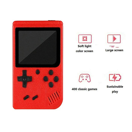 A Red Retro Classic Games Children's Handheld Small Game Console With 400 Game Charging Can Be Connected To The TV Lusy Store
