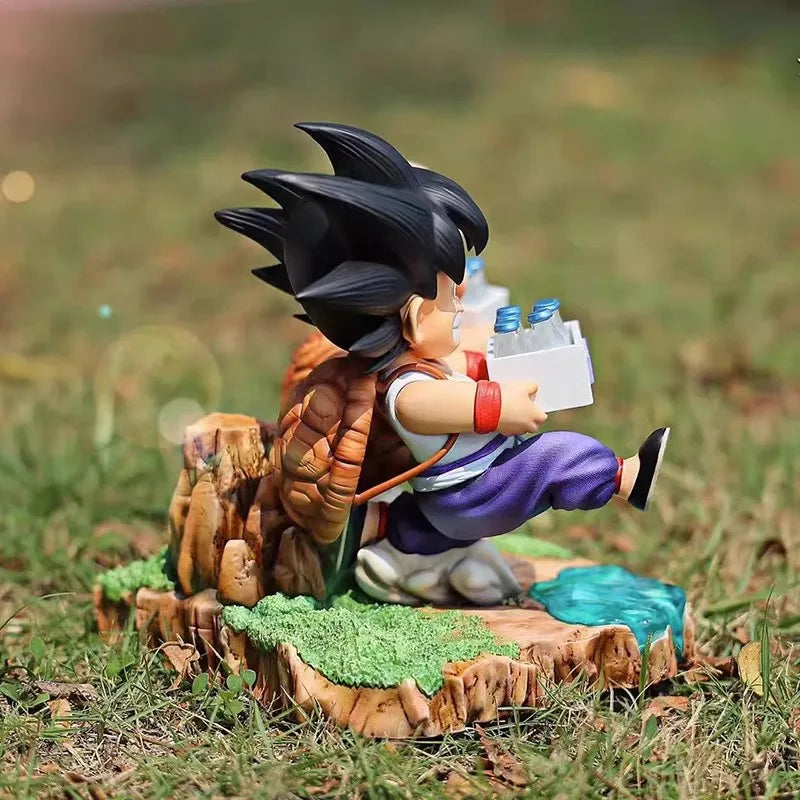 Lusy Store LLC Dragon Ball Figure Goku and Krillin Milk Delivery Model Action Figures Periphery Doll PVC Model 15cm Action Figure