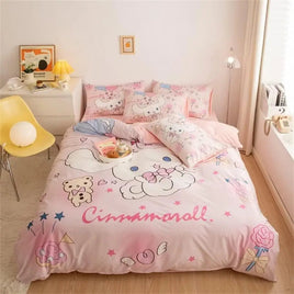 Cute Cinnamoroll Bedding Sets Comforter Quilt Bed Cover Duvet Cover Pillow Case 2-3 Pieces Sets Kids Adult Size Home Decor Lusy Store