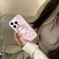 Kawaii Pink Hello Kitty MagSafe Magnetic Phone Case for iPhone 16 15 14 13 12 Pro Max A
