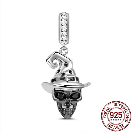 Gothic 2025 Charms 925 Sterling Silver Halloween Nightmare Skull Skeleton Beads Fit Snake Chain Bracelet Necklace DIY Jewelry BMT635