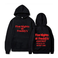 Five Night Hoodies Streetwear FNAF Hooded Sweatshirts Fleece Long Sleeve Y2K Pullover Men Women High Street Harajuku Hoodie