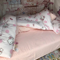 Sanrio Kawaii Hello Kitty Kuromi My melody Pochacco Cinnamoroll Cute Anime Quilt Kawaii Student Dormitory Quilt Set Holiday Gift Lusy Store